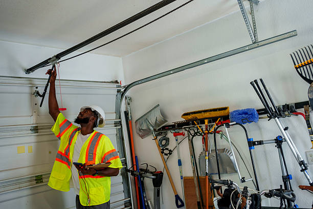 Professional Garage Door Panel Replacement technician working in Sand Ridge, NY